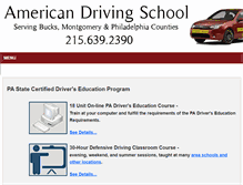 Tablet Screenshot of americandrivingschool.biz